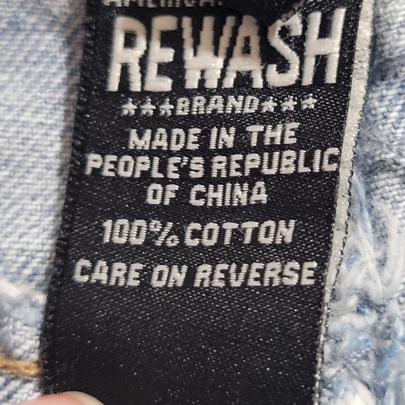 Rewash Brand A-Line Distressed Bermuda Jean Shorts Size 5/27 Light Indigo - Picture 14 of 15